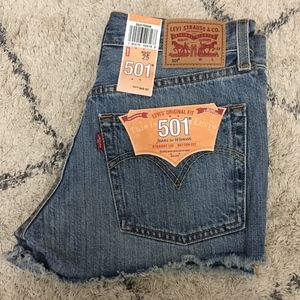 Levi's 501 blue jean shorts